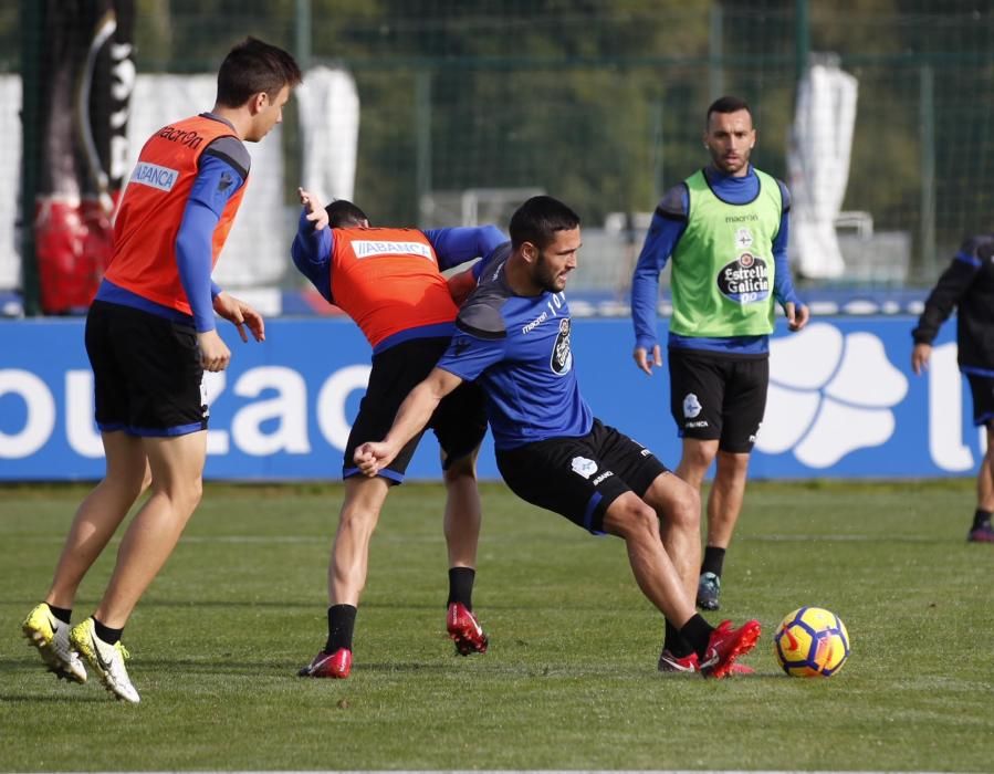 La defensa, trabajo de todos en el Deportivo