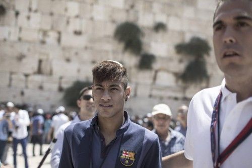 El Barcelona visita el Muro de las Lamentaciones