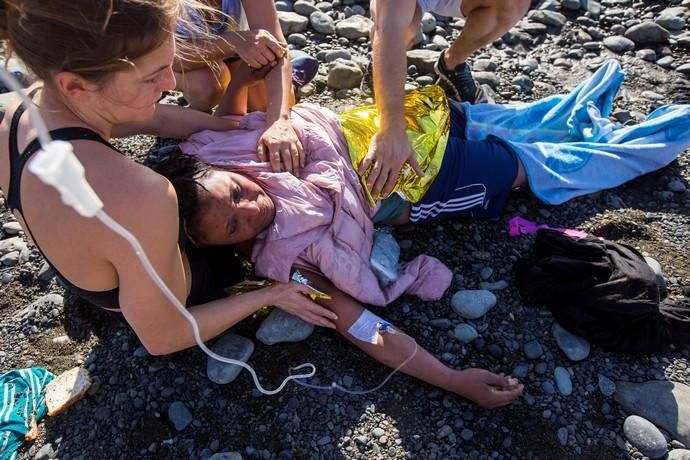 Llegada una patera al sur de Gran Canaria