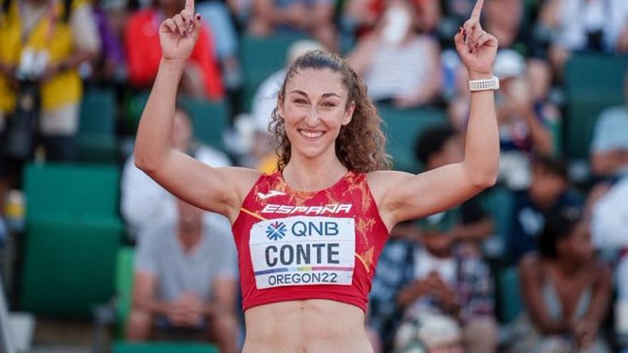 Claudia Conte, en los Mundiales de Oregón.