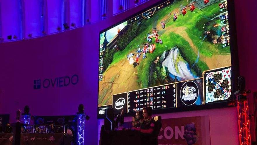 Uno de los equipos, durante la final de &quot;League of Legends&quot;.