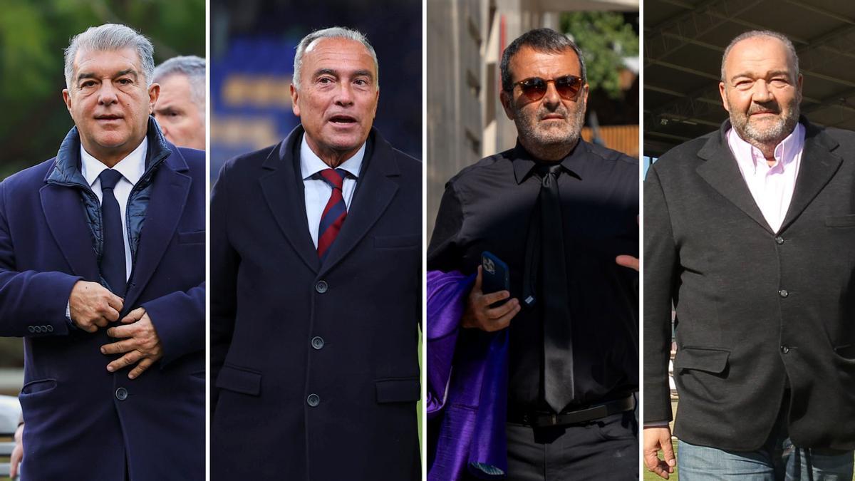 Joan Laporta, Rafa Yuste, Xavier Sala i Martín y Joan Oliver