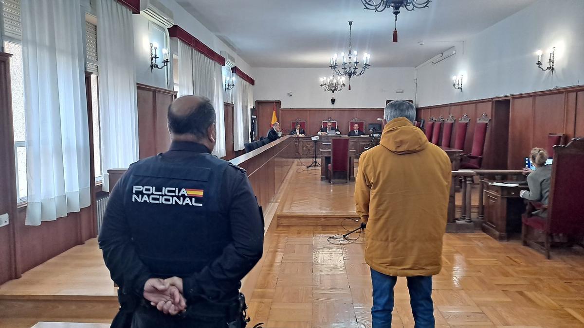 El condenado, este jueves, en la Audiencia Provincial de Badajoz.