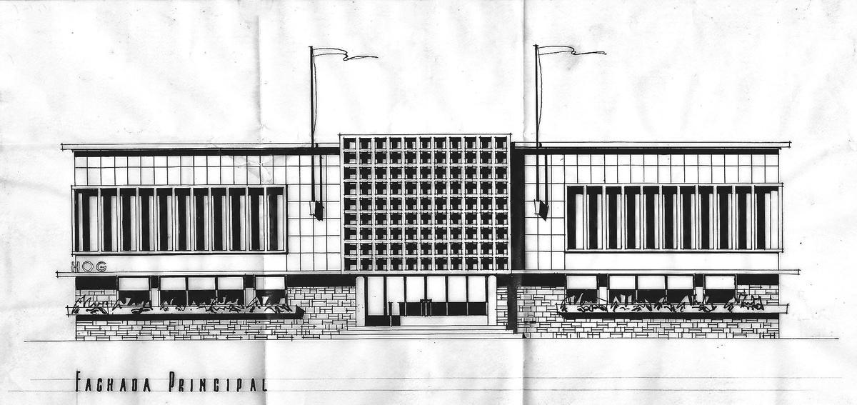 Alzado original del Hogar de Ceares.