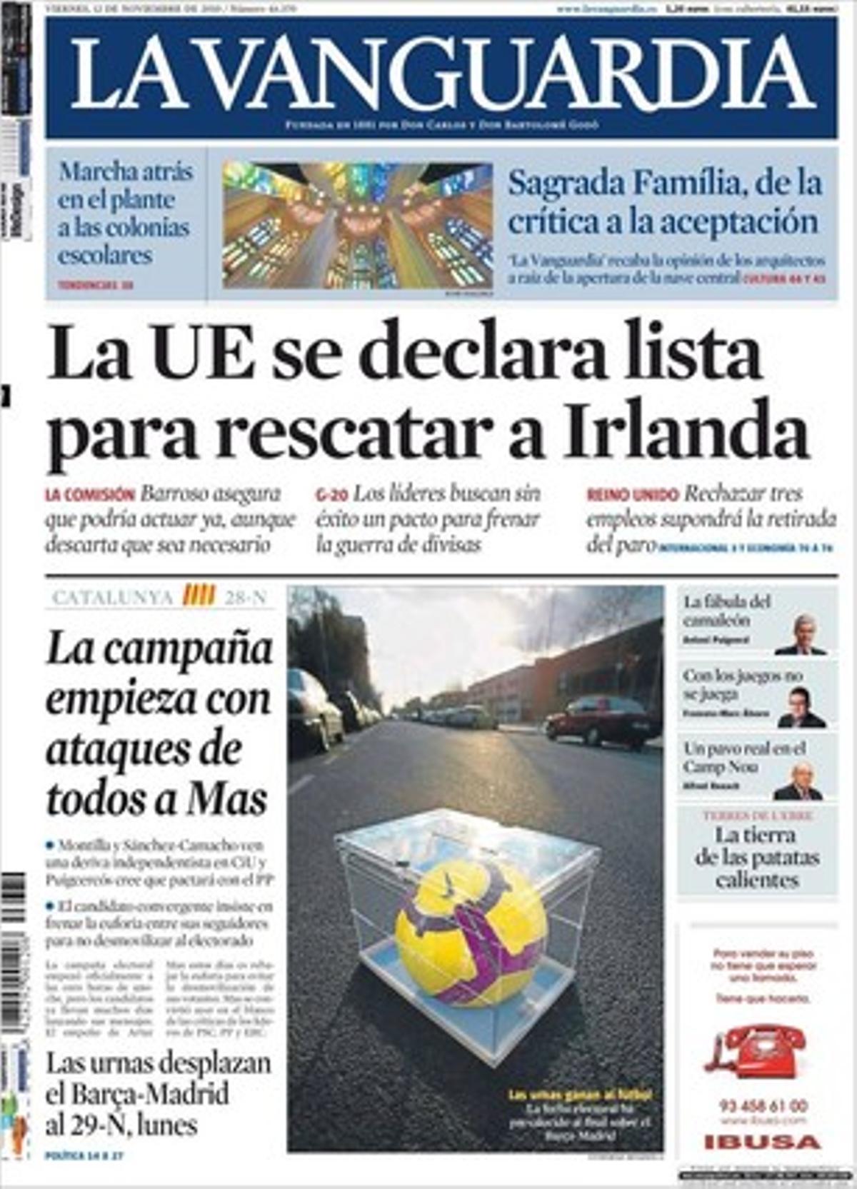 ’La Vanguardia’ dóna rellevància, a més, al fet que Barcelona torna a quedar-se sense cimera de l’Euromediterrani; i que les escoles que es van sumar al boicot a les colònies tornen a fer reserves unes vegada que els mestres han recuperat la jornada intensiva del juny.