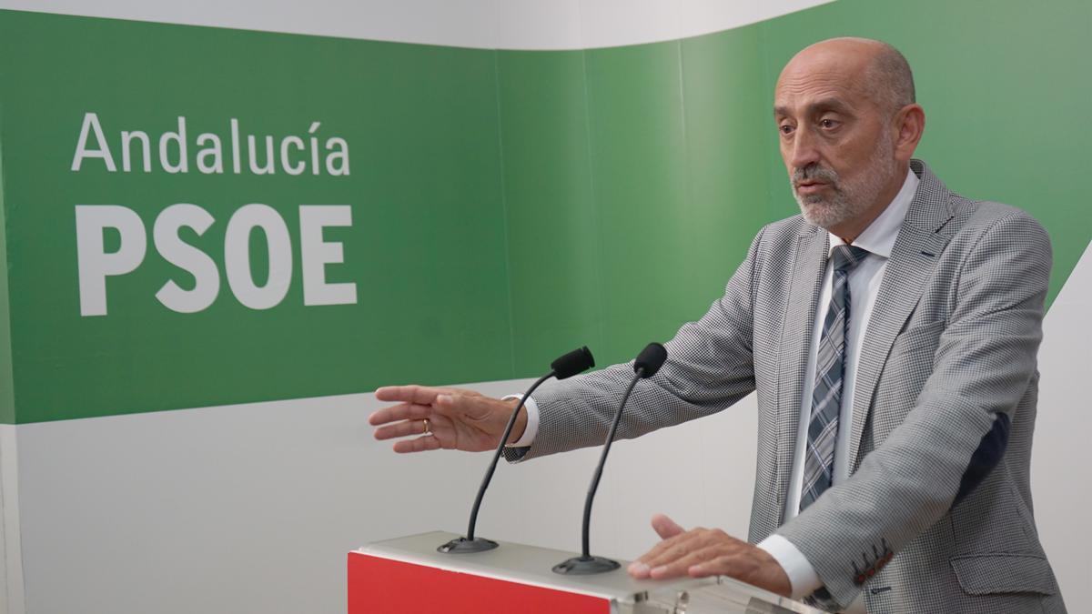 Luis Ángel Hierro, durante una rueda de prensa.