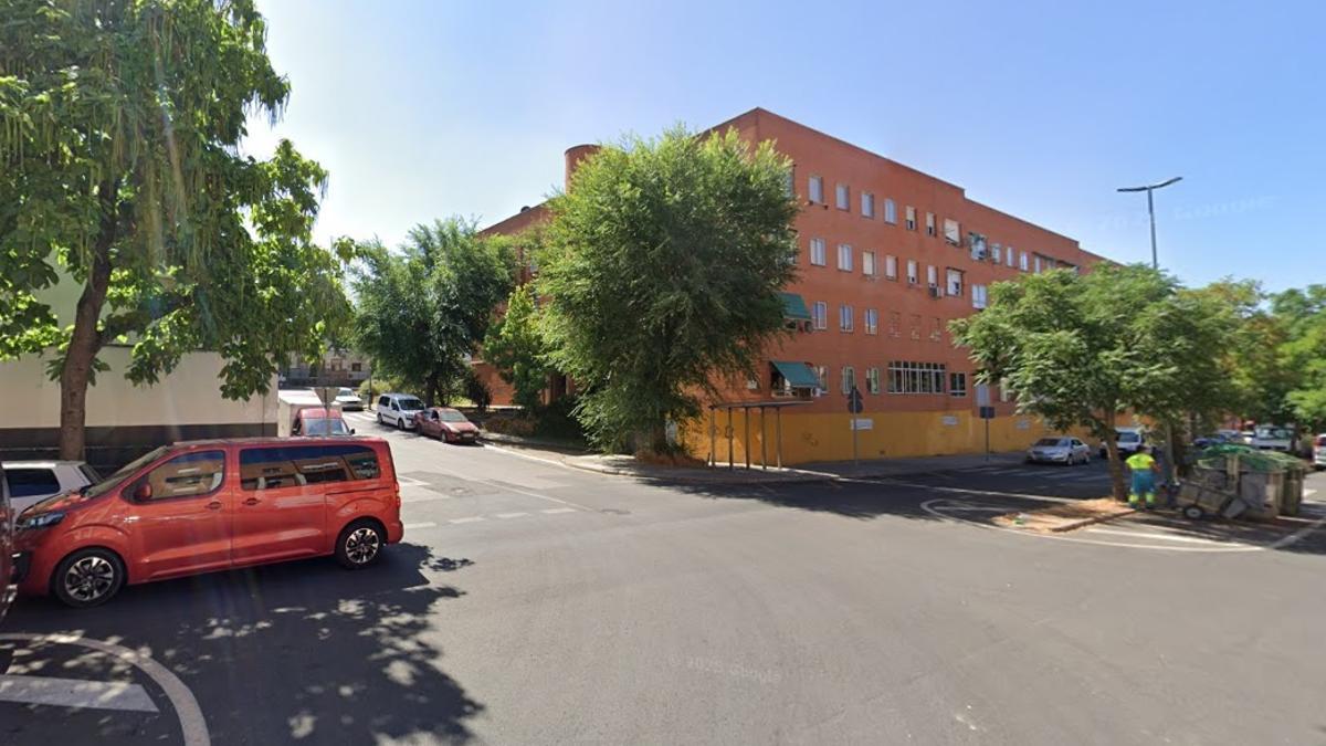 Calle Río Ródano, en la barriada de Aldea Moret de Cáceres.