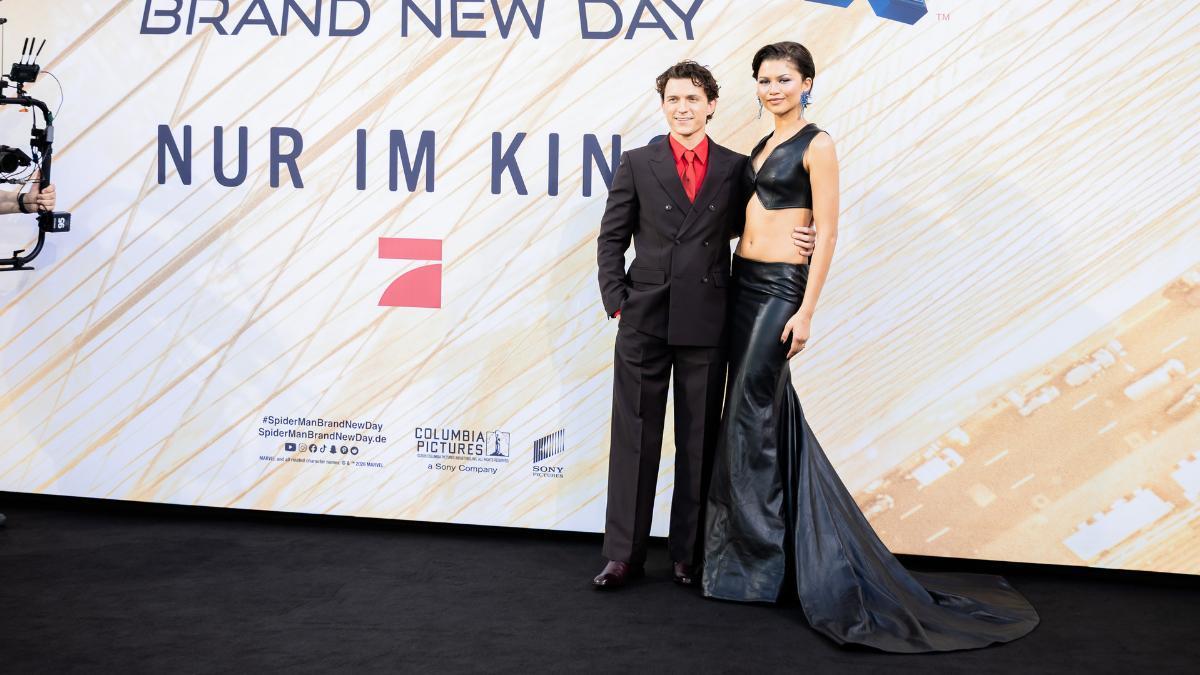 Zendaya y Tom Holland en una premiere de Spider-Man
