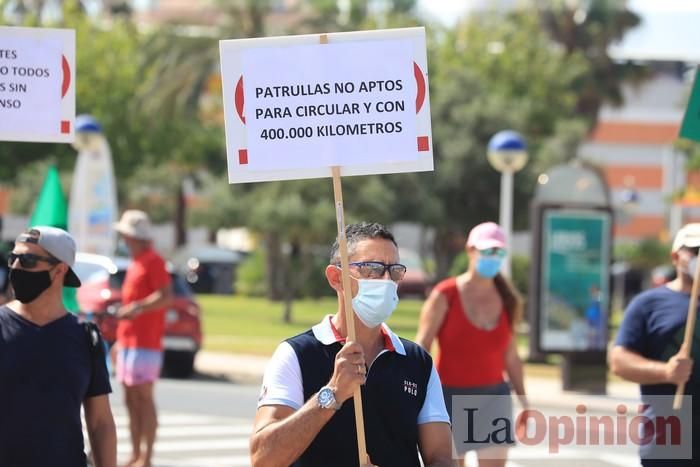 Protesta de policías en La Manga