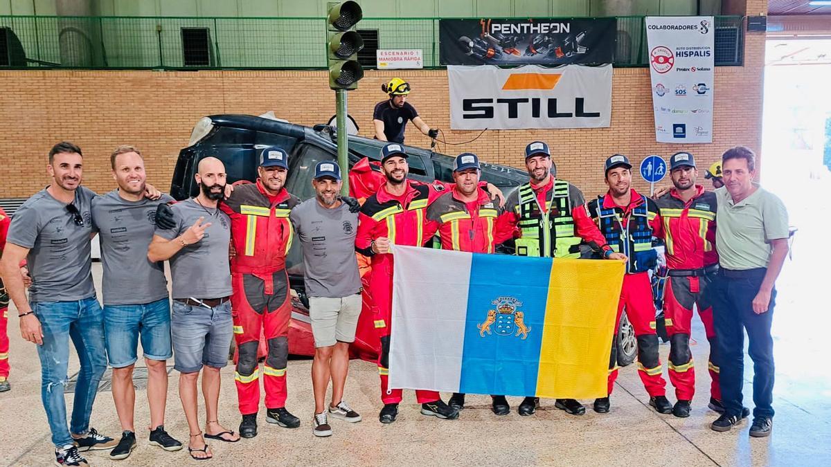 Los bomberos de Lanzarote quedan subcampeones en el Encuentro Nacional de Rescate en Accidentes de Tráfico