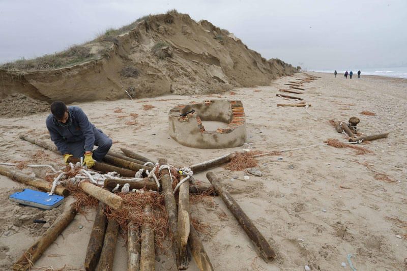 Desperfectos del temporal en las playas del Perellonet y El Saler.