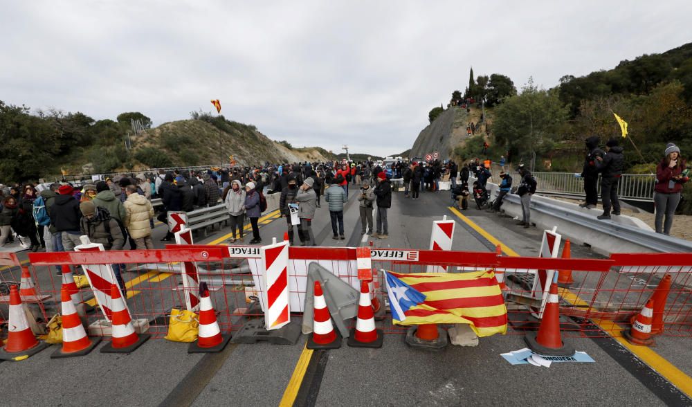 Protesta independentista en La Jonquera