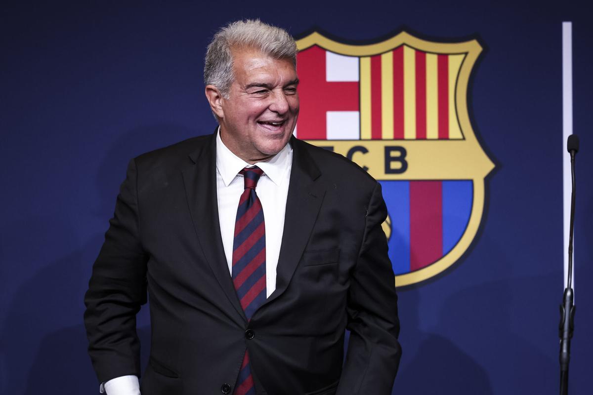 Joan Laporta tras su proclamación como vencedor en las elecciones a la presidencia del FC Barcelona 2026