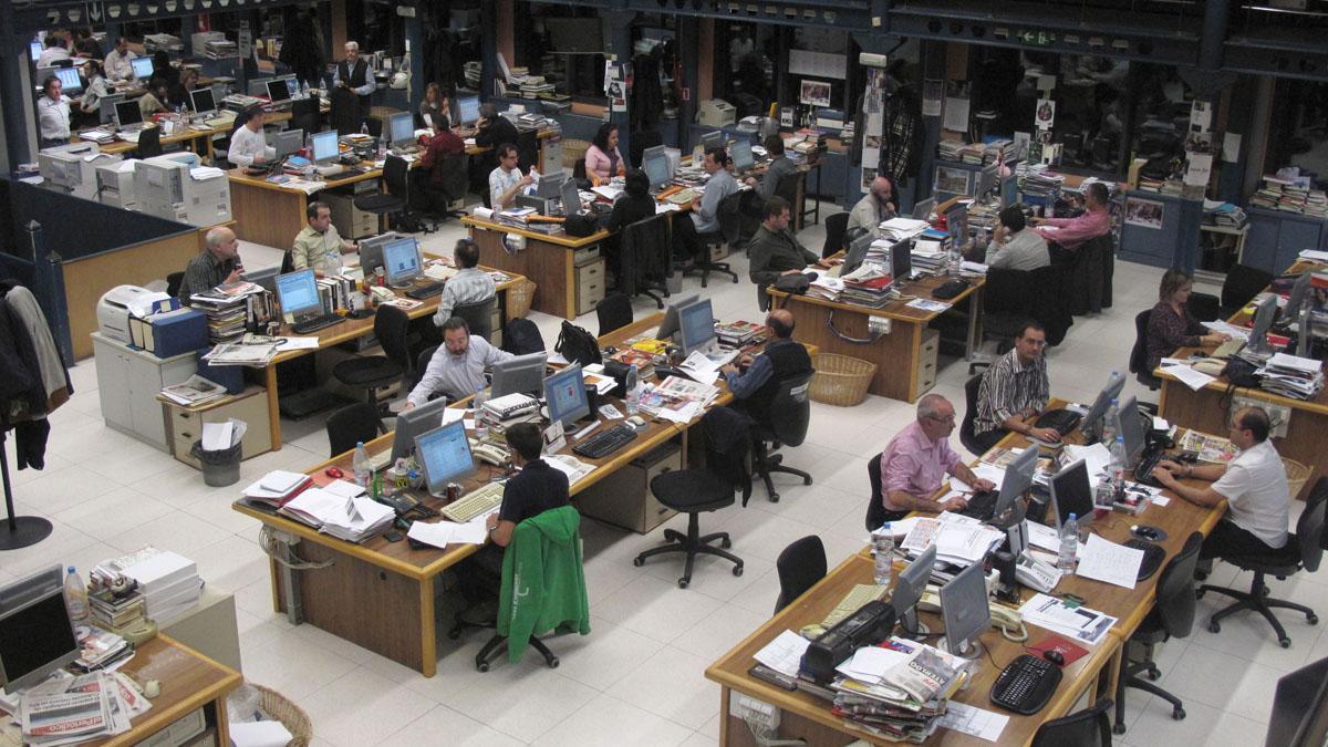 Redacción de EL PERIÓDICO en la calle de Consell de Cent