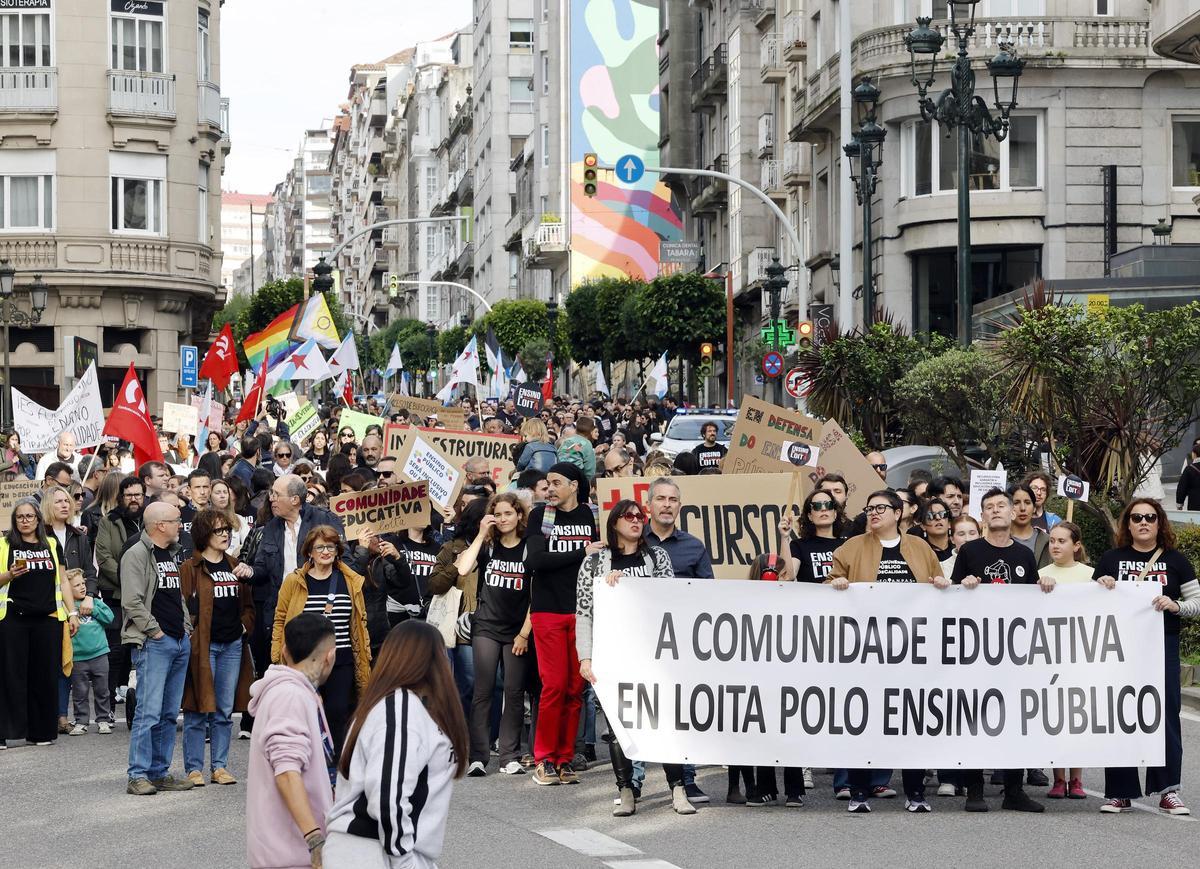 Manifestación de Educación en Vigo
