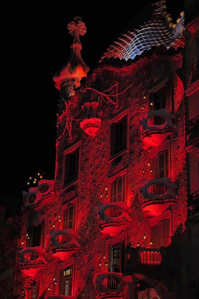 Decoración navideña en Casa Batlló