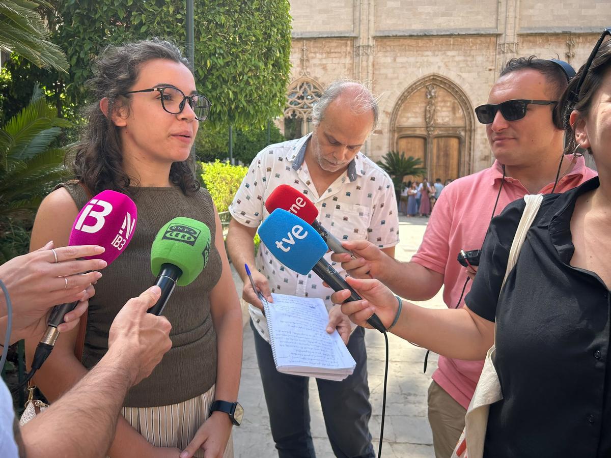 Teresa Comellas, mejor nota de acceso a la universidad de Baleares, este jueves en el Consolat de Mar.