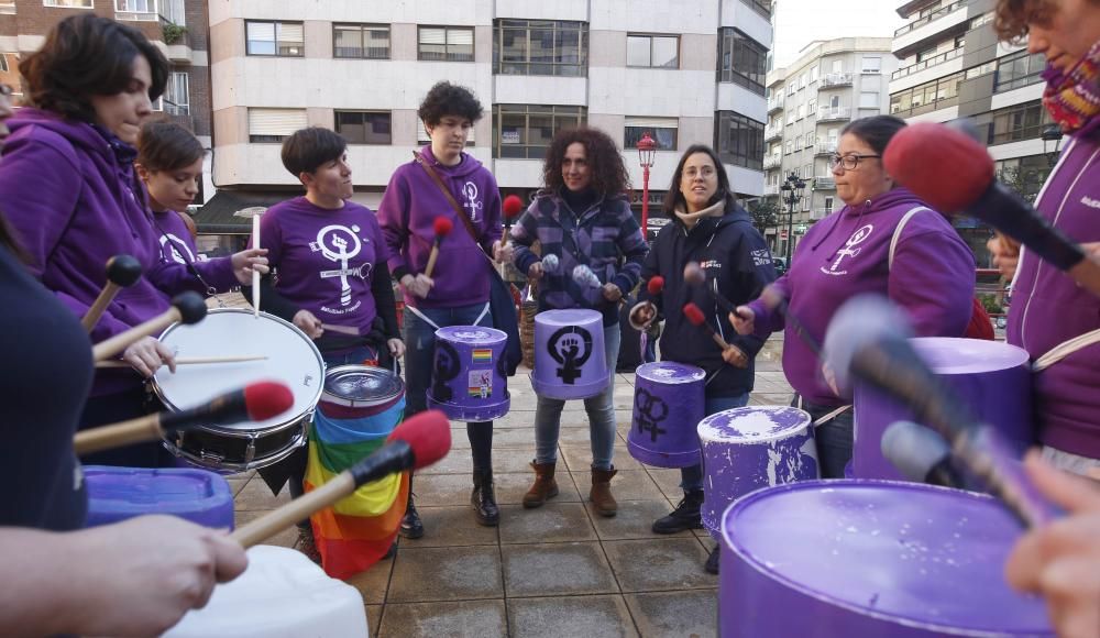 La batucada recorrió las calles del centro de Vigo