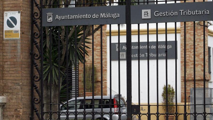 Fachada de entrada del organismo de recaudación y gestión tributaria de Málaga (Gestrisam).