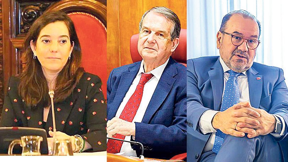 Inés Rey, Abel Caballero y Antonio López, rector de la UDC.