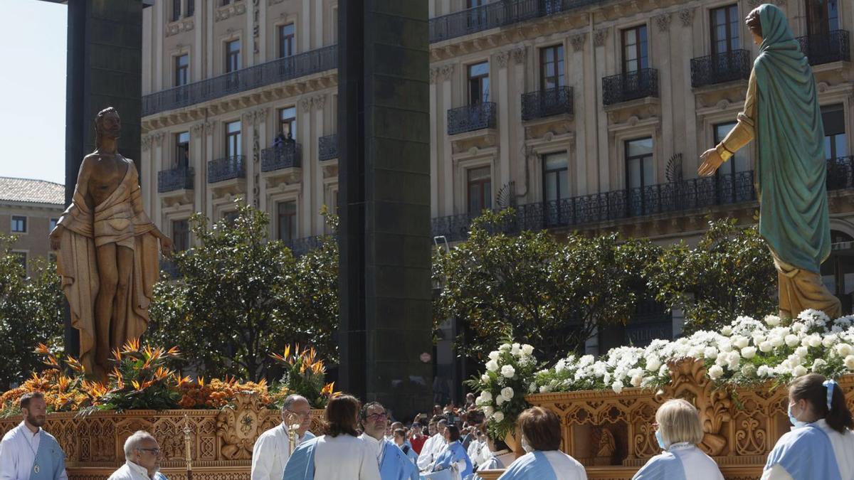 Zaragoza pone fin a la Semana Santa con el Encuentro Glorioso