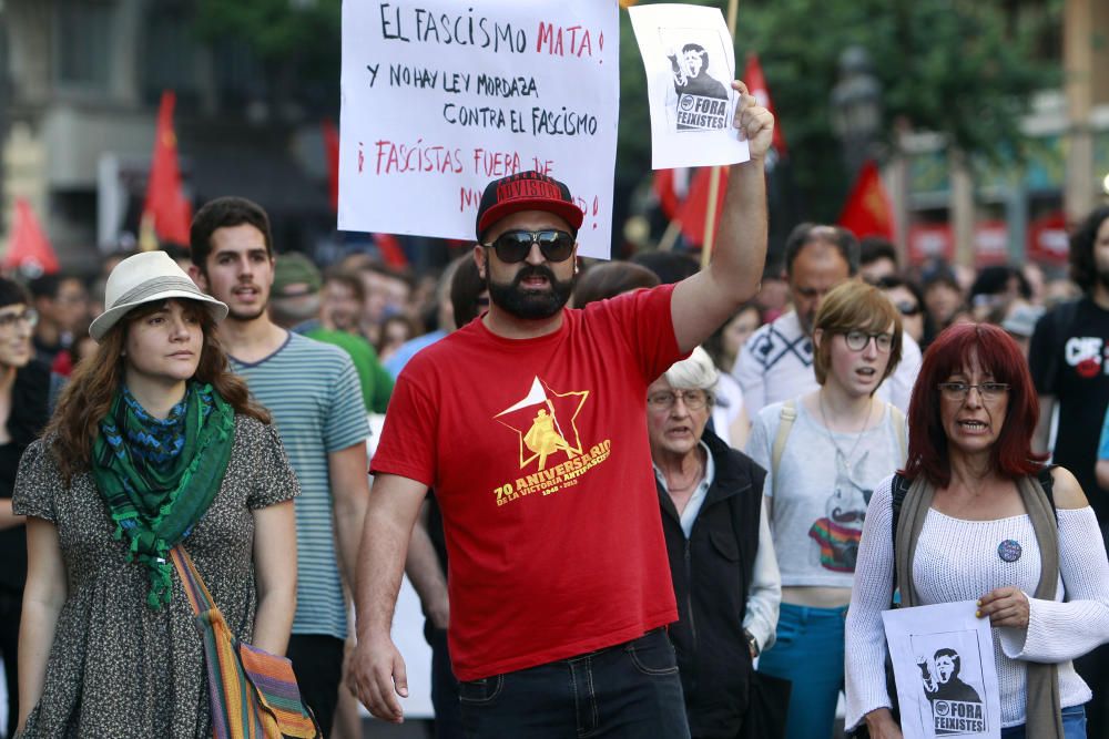 Manifestación antifascista en Valencia