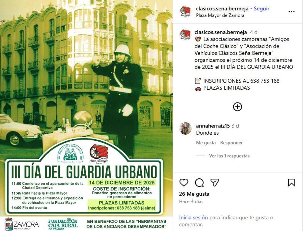 Post de Instagram del cartel oficial