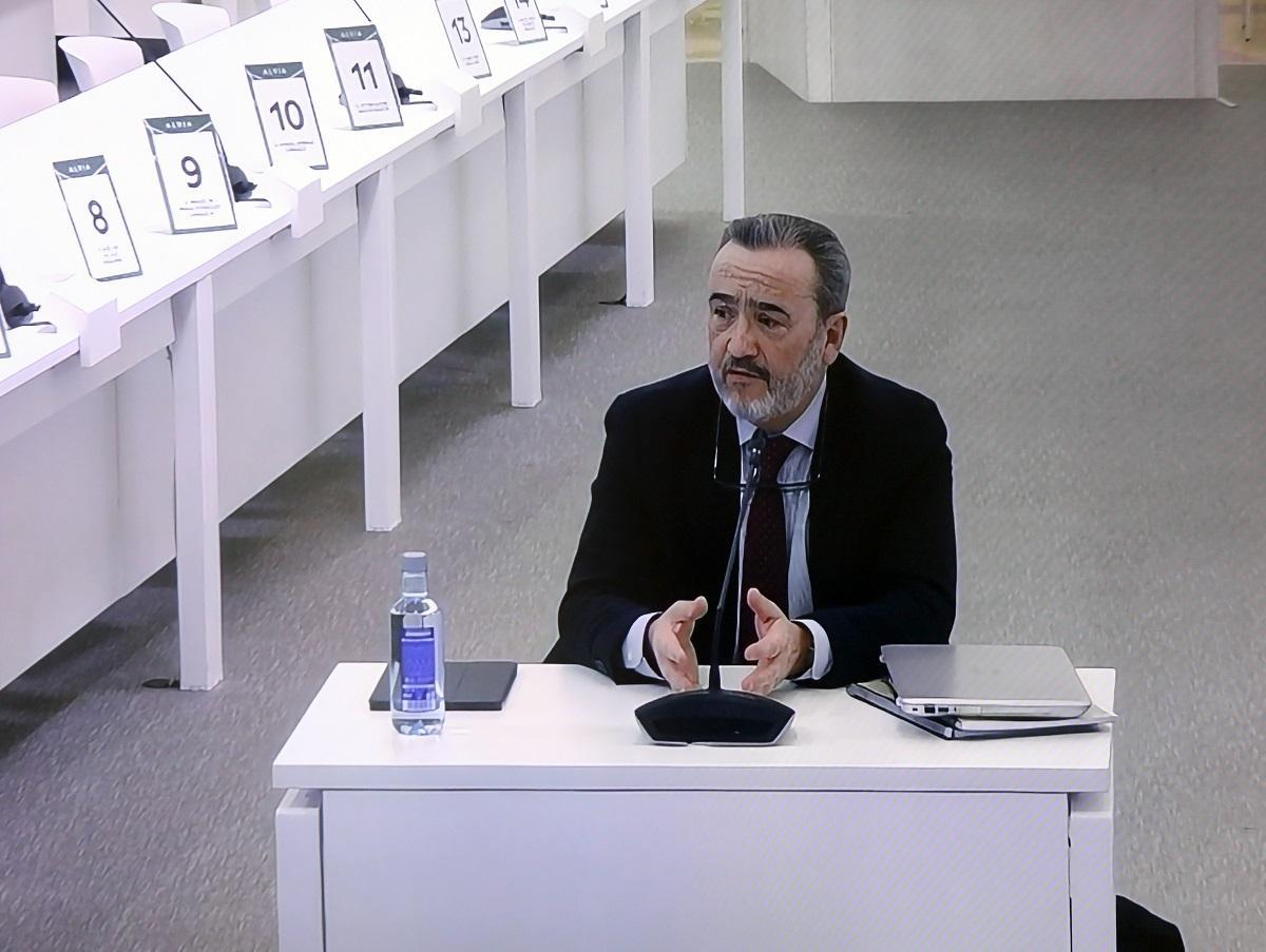 César Mariñas, durante su declaración en el juicio