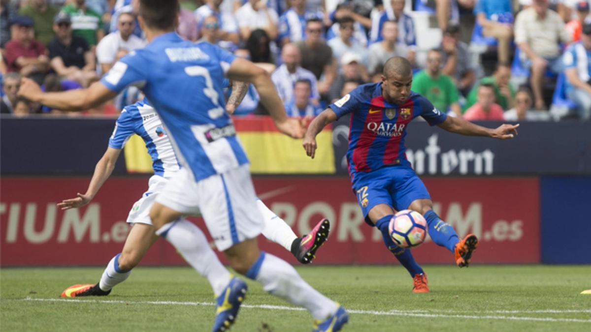 Rafinha Alcántara, en acción durante el Leganés-Barça de LaLiga Santander 2016/17