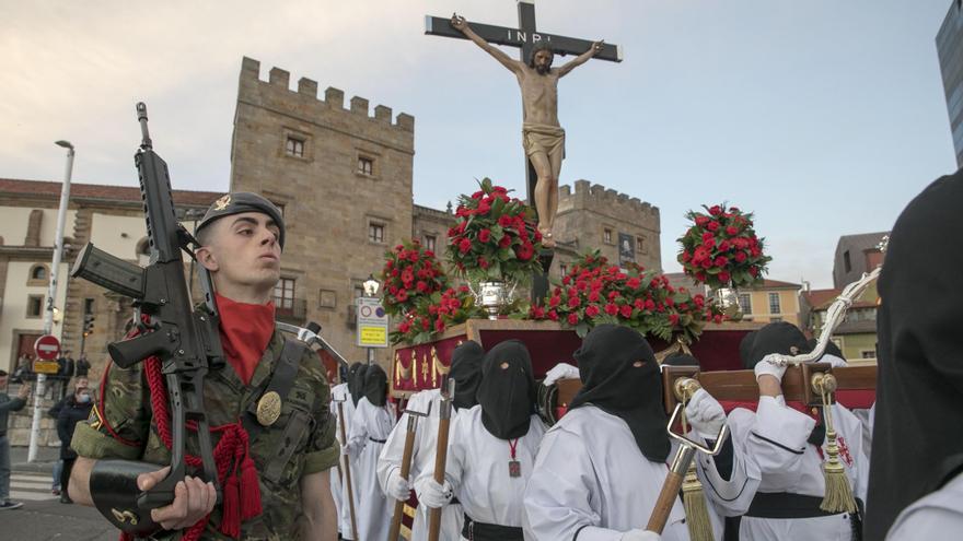 Horario y recorrido de la procesión de hoy, Jueves Santo, en Gijón