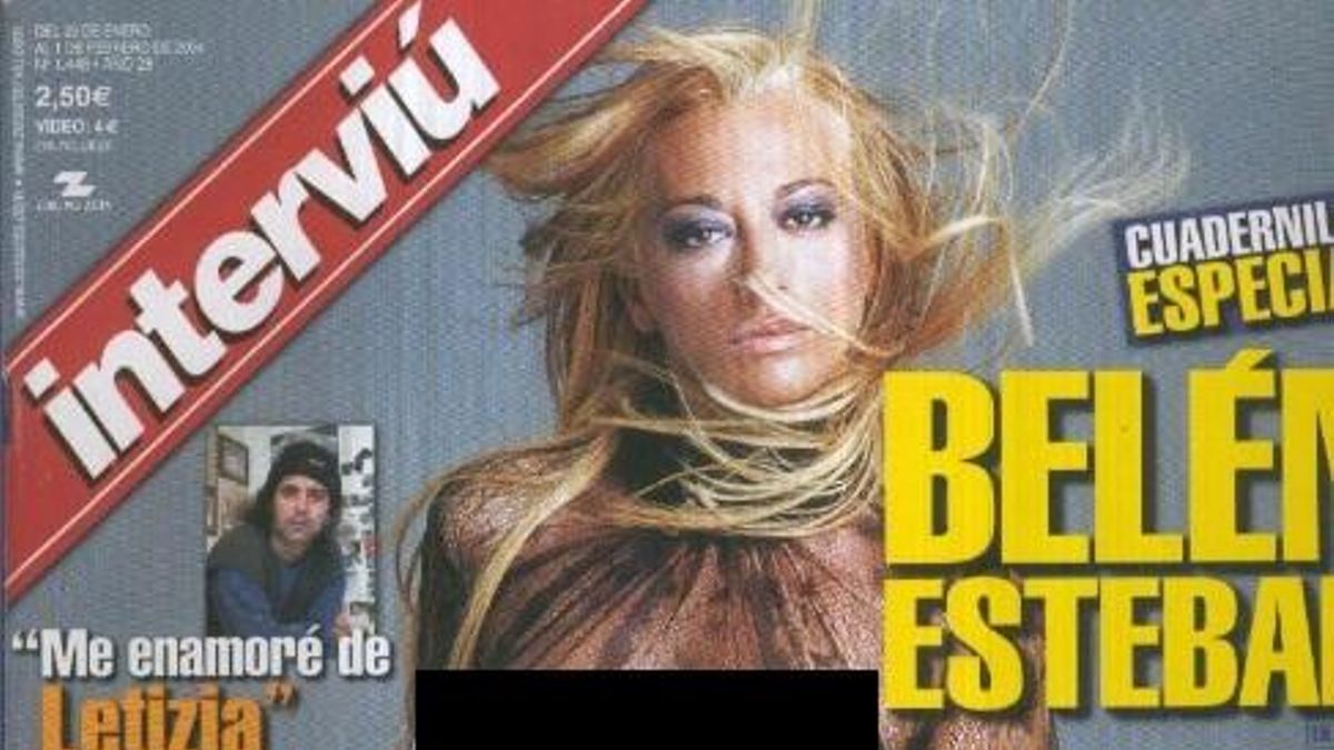 Posado de Belén Esteban para Interviú en 2004.