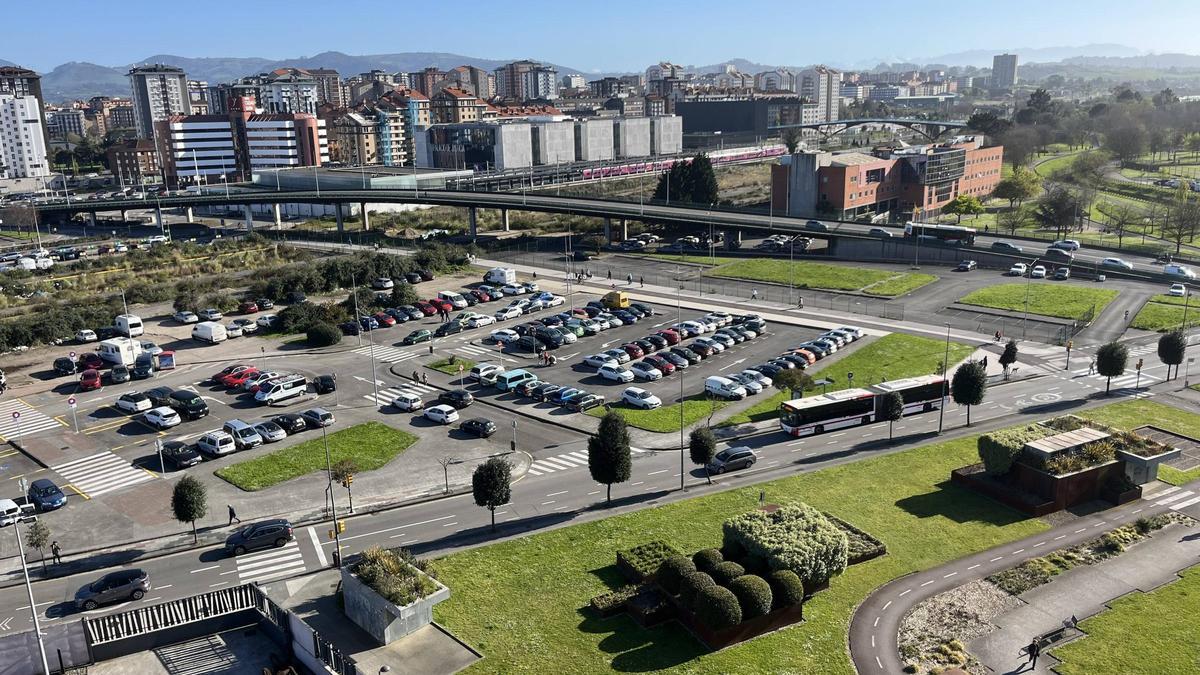 Entorno de la futura estación intermodal de Gijón.