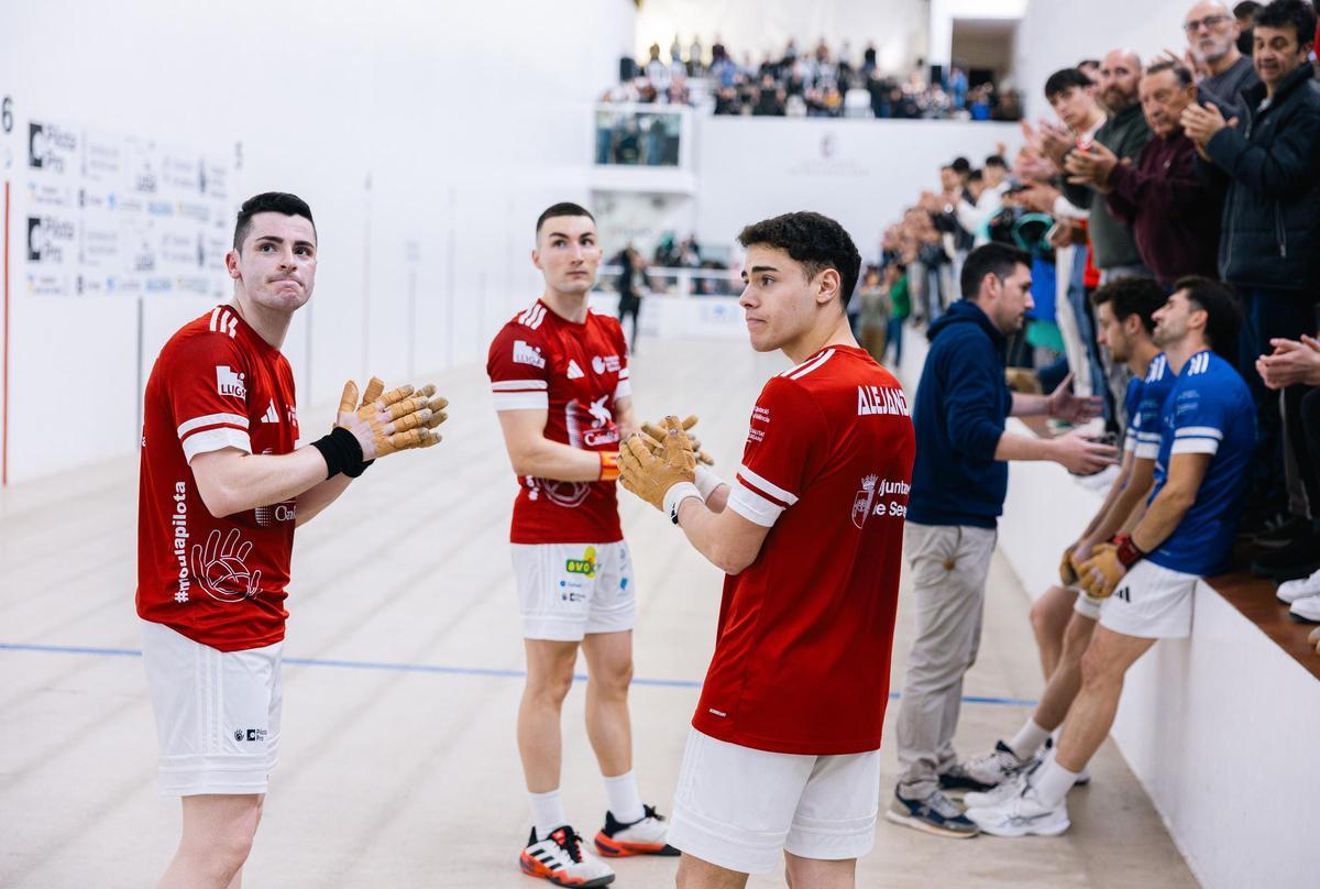 Iván, Momparler i Alejandro (Senyera), campions Lliga CaixaBank de raspall Pro1.