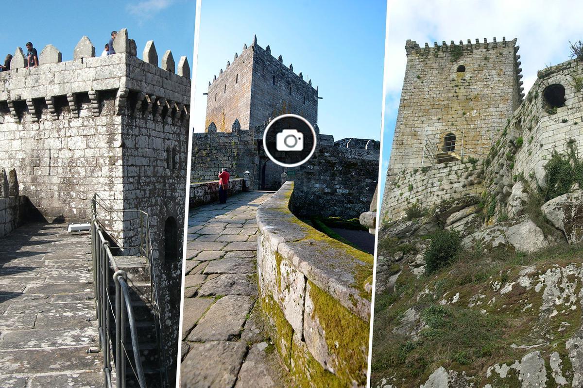 De izquierda a derecha: castillo de Vimianzo, castillo de Soutomaior y castillo de Os Andrade