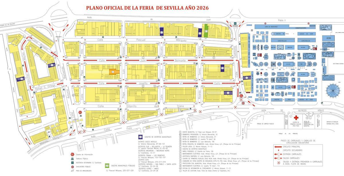 Plano de la Feria de Abril de Sevilla 2026