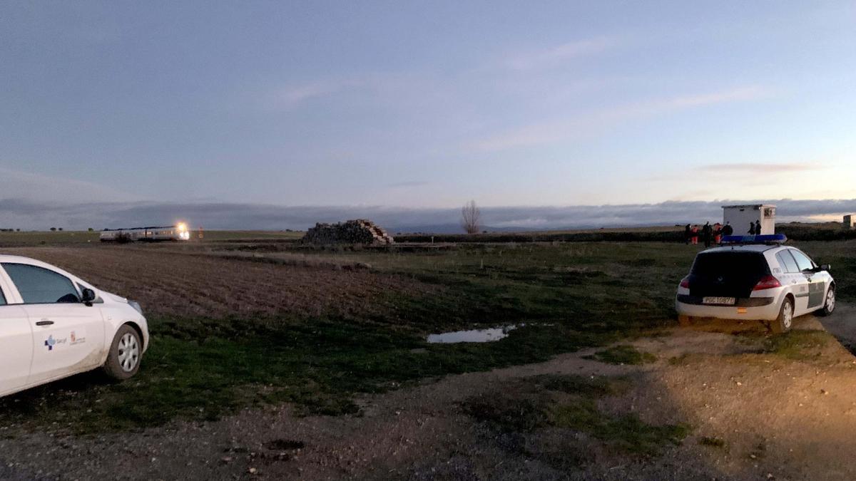 Lugar donde ha aparecido el cadáver de un hombre.