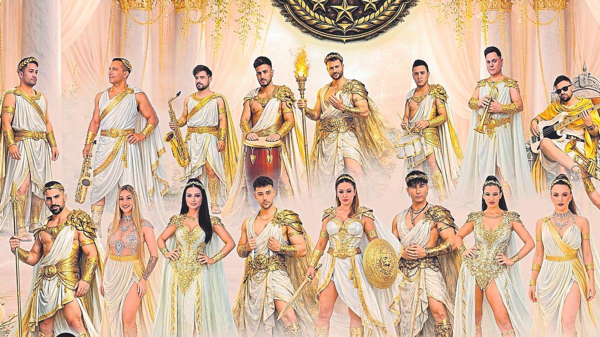 El afiche del ‘tour’ del 2026 ‘Más allá del Olimpo’ de la orquesta Olympus, con todos sus integrantes.