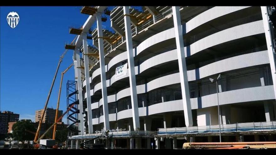 Así se prepara el izado de la cubierta del nuevo estadio