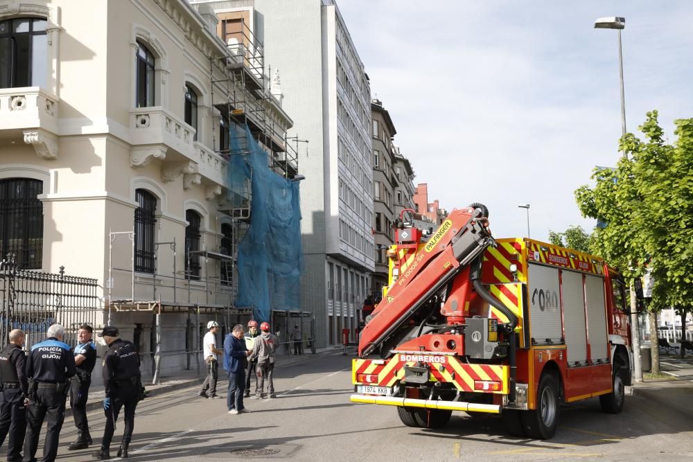 Accidente en la obra del antiguo Banco Urquijo