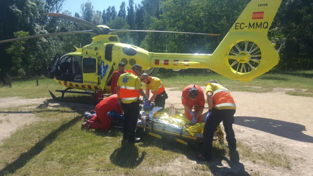 El ferit greu ha estat traslladat a l'Hospital Vall d'Hebron de Barcelona