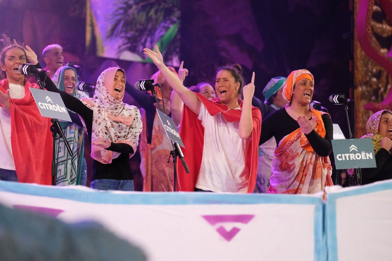 Despistadas durante su actuación en el Concurso de Murgas de Las Palmas de Gran Canaria.