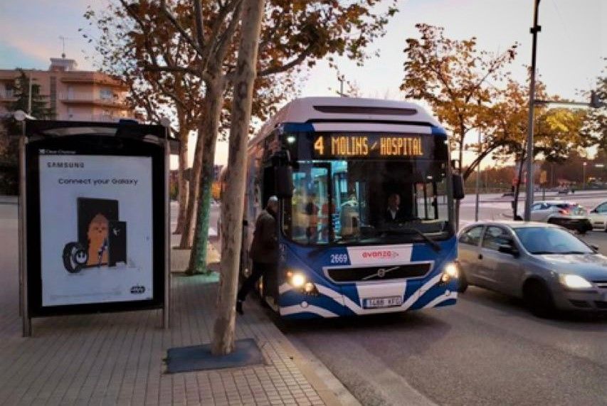 Un vehículo del Mataró Bus.