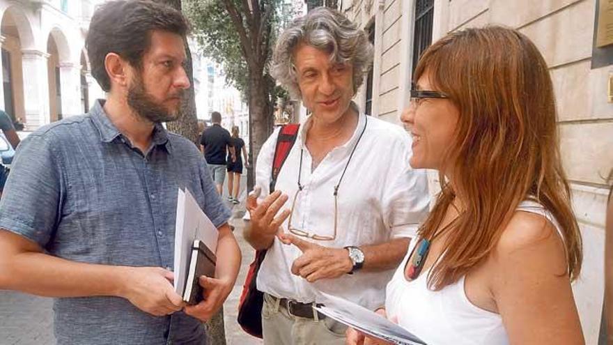 Alberto Jarabo, Daniel Bachiller y Laura Camargo.