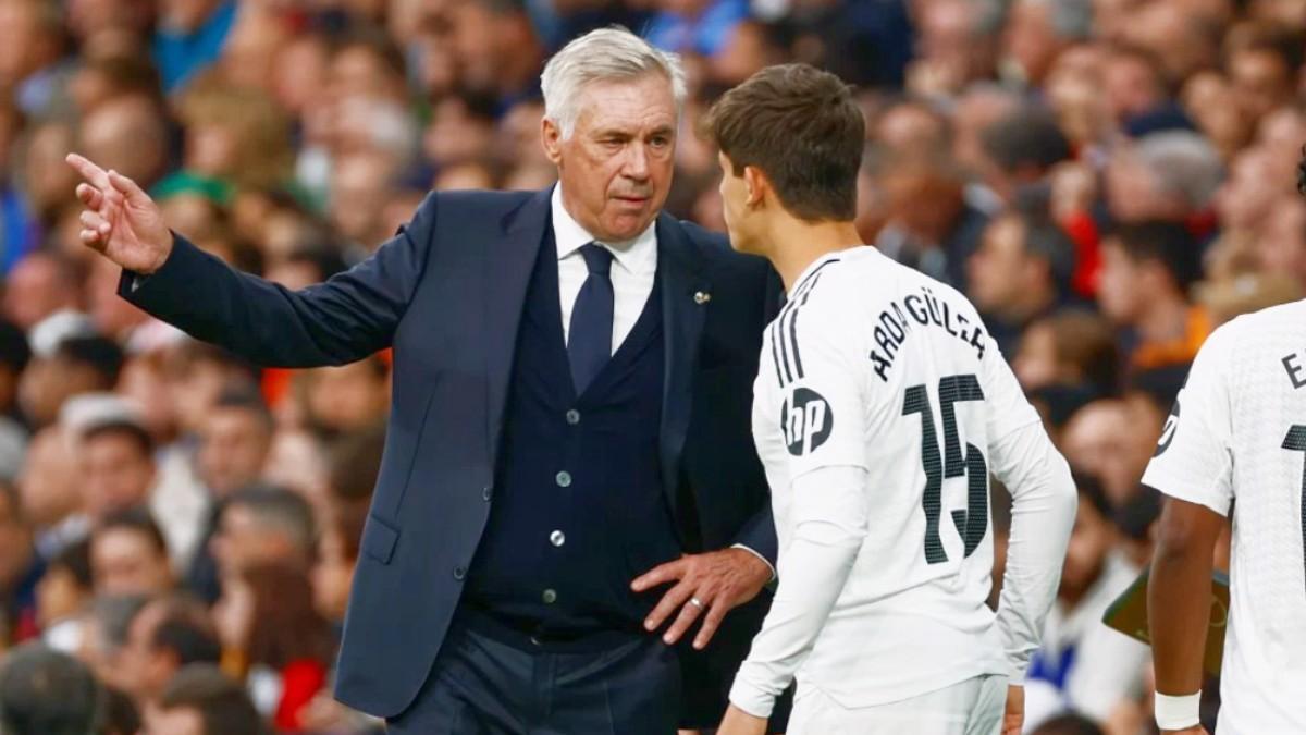 Ancelotti contó muy poco con Güler