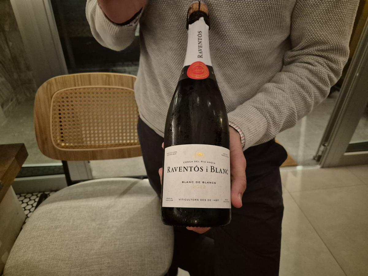 Una de las botellas de Raventós i Blanc