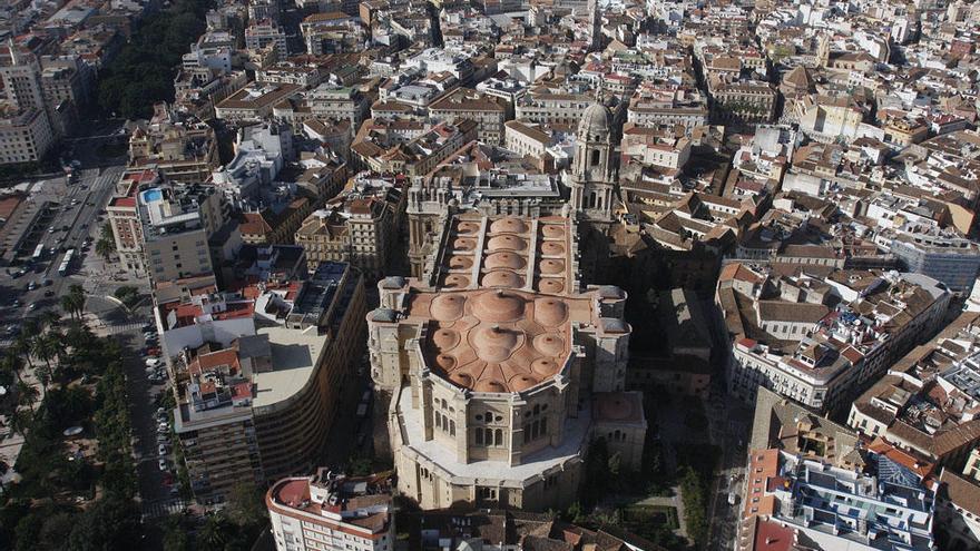 Vista aérea del Centro Histórico de Málaga