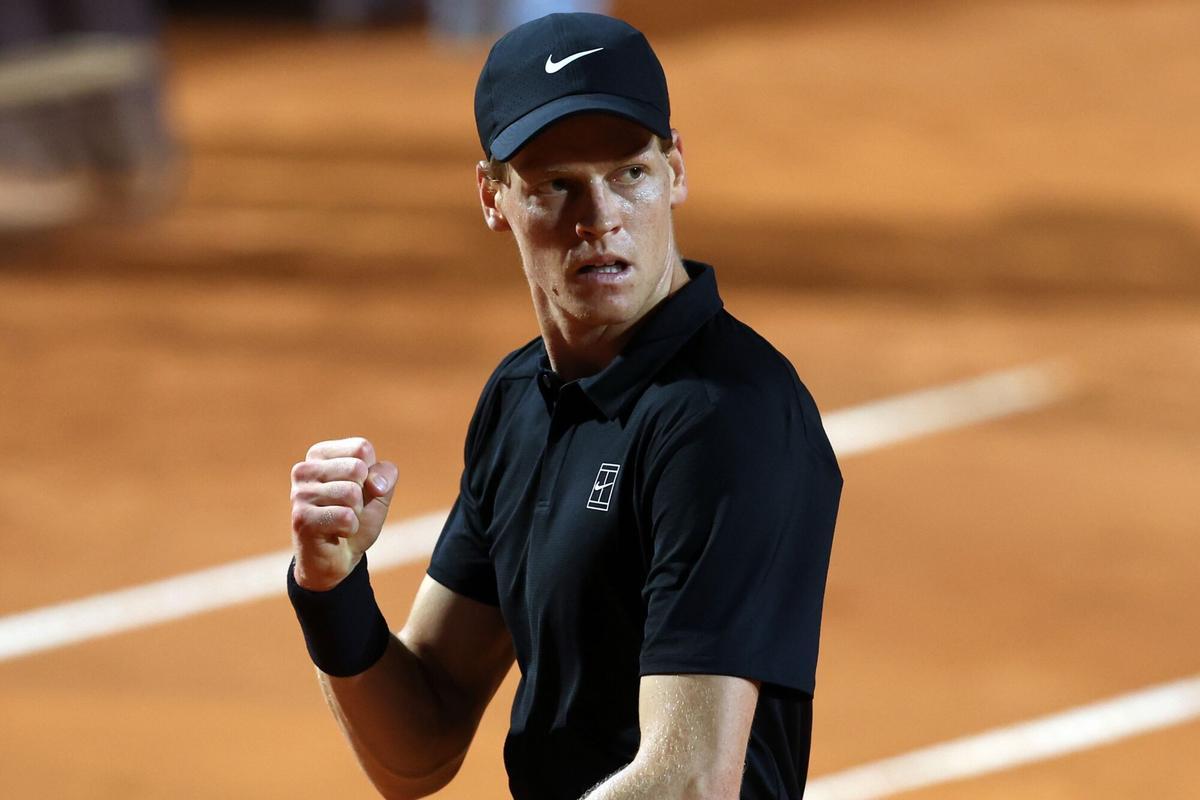 Jannik Sinner, durante su partido en Roma contra Tommy Paul.