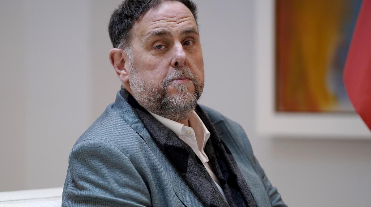 Pedro Sánchez y Oriol Junqueras, reunidos en Moncloa.