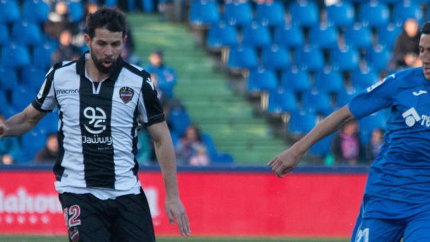 Coke Andújar y Fayçal Fajr, en el Getafe CF-Levante UD