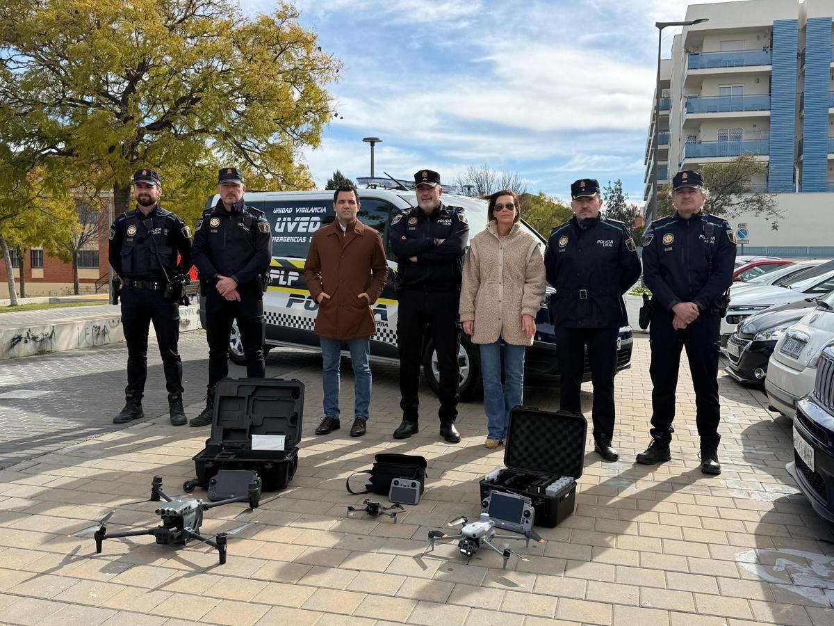Presentación tres nuevos drones de la Policía Local de Paterna.